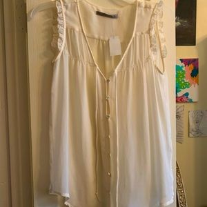 Zara Trf Collextion cream blouse